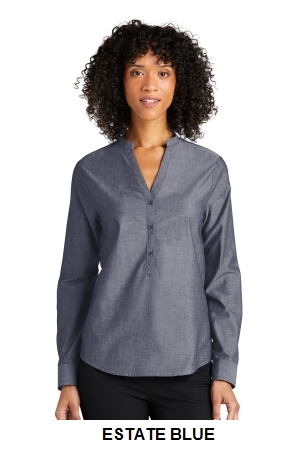 Port Authority® Ladies Long Sleeve Chambray Easy Care Shirt.  PORT A.  LW382